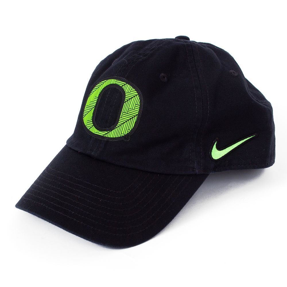 Classic Oregon O, Nike, Black, Curved Bill, Men, Unisex, Football, Unconstructed, 'Ohana, Adjustable, Hat, 1013213